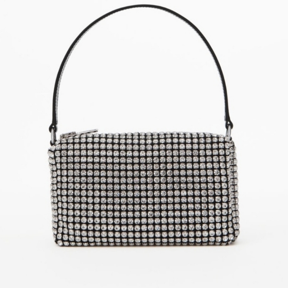 Authentic Alexander Wang White Rhinestone Heiress bag